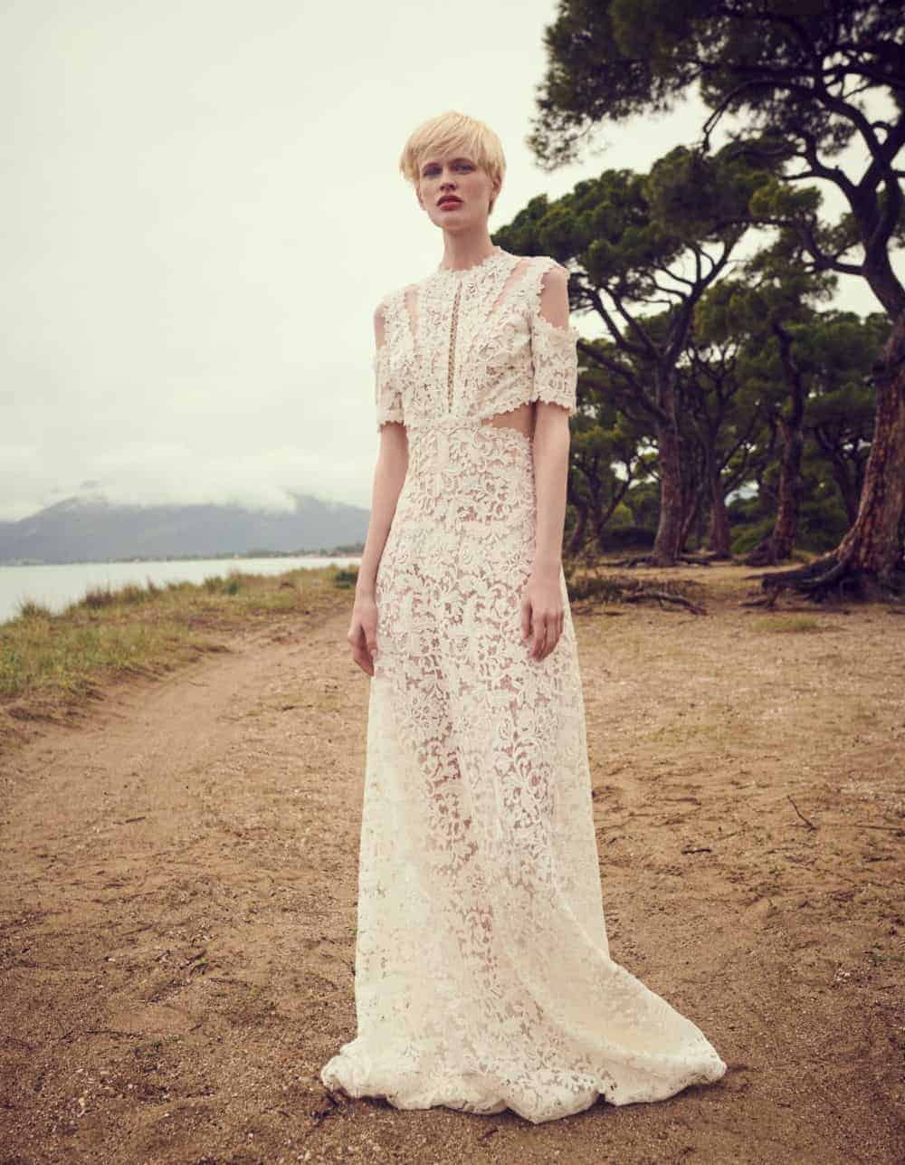 laced wedding dress by Costarellos