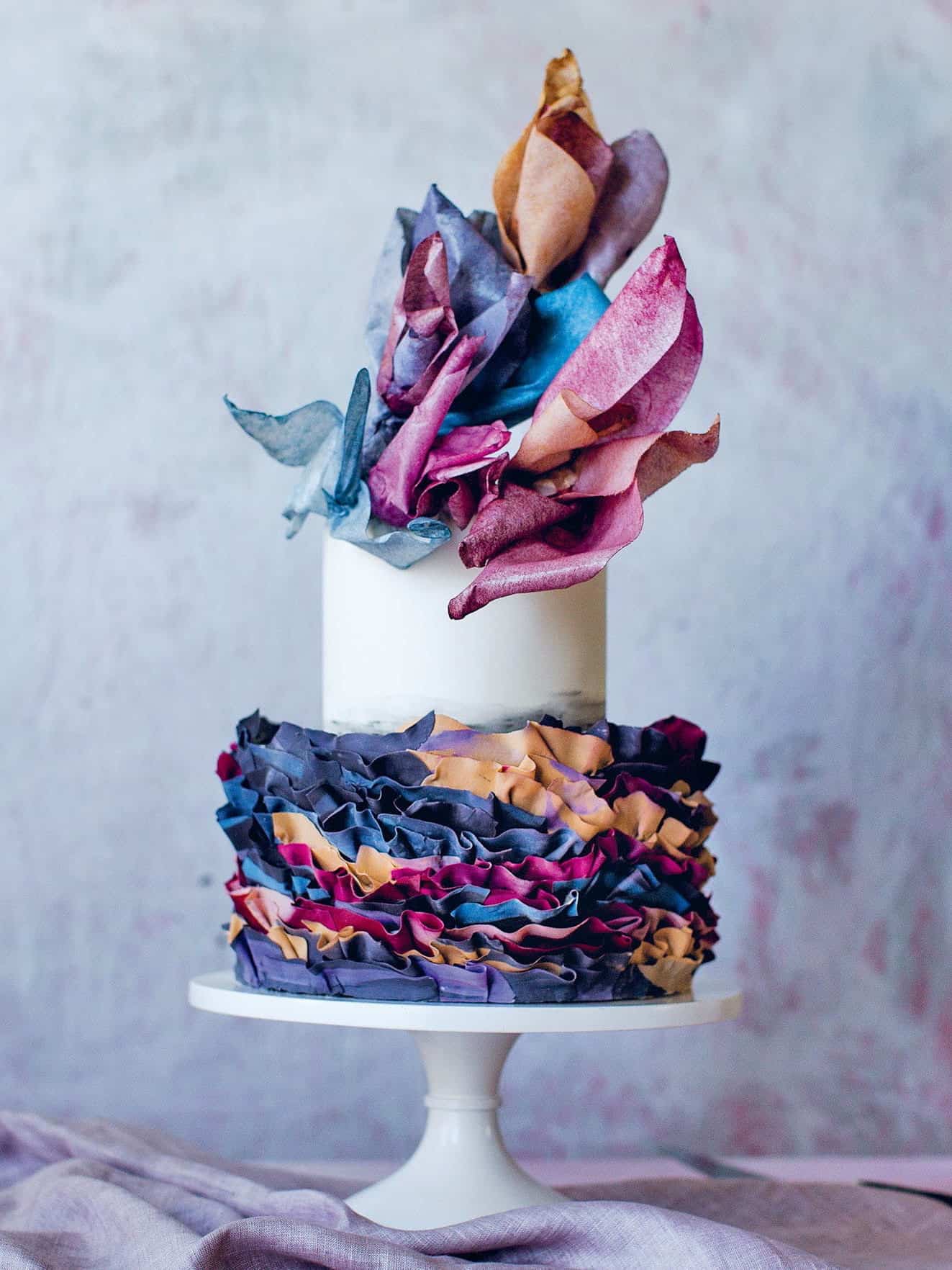 colourful wedding cake